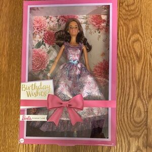 Barbie Signature Birthday Wishes Doll  - Brunette, Floral Pink Gown